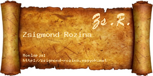 Zsigmond Rozina névjegykártya